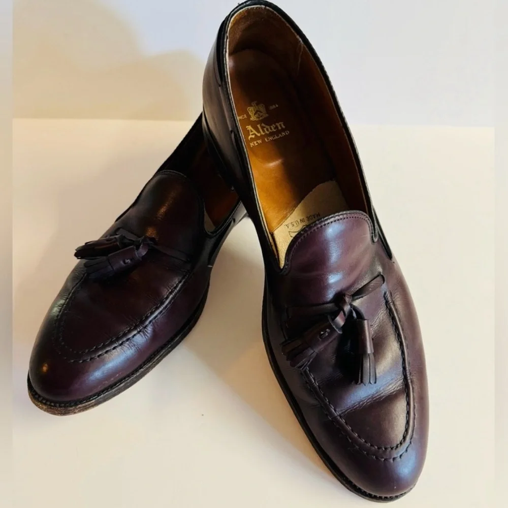 Alden Men's Burgundy Cordovan Tassel Loafers